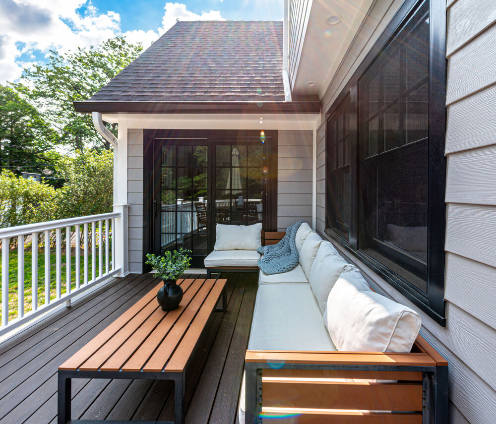 Montclair deck addition with french doors